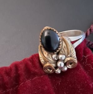 Sterling Silver and onyx ring